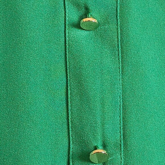Green Shift Dress V-Neck Midi a new day Sz M Green Holiday Office - Picture 4 of 8